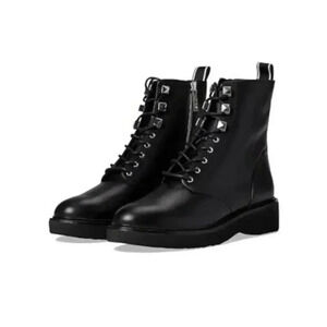 Michael Kors Harley Lace Up Combat Moto Boots Black Size 8